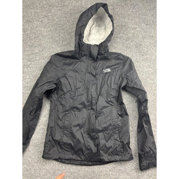 The North Face Jacket Womens Small Black DryVent Hooded Rain Waterproof Shell - Picture 1 of 6